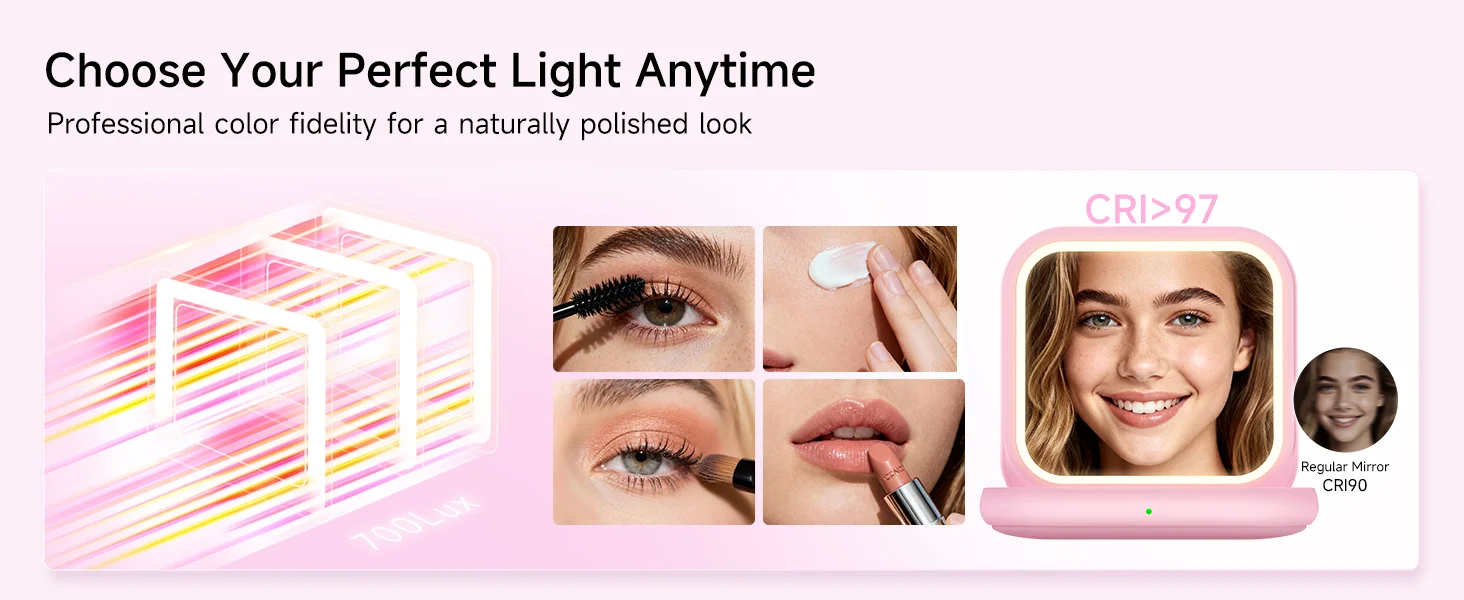 Choose your perfect light anytime — professional color fidelity, CRI greater than 97