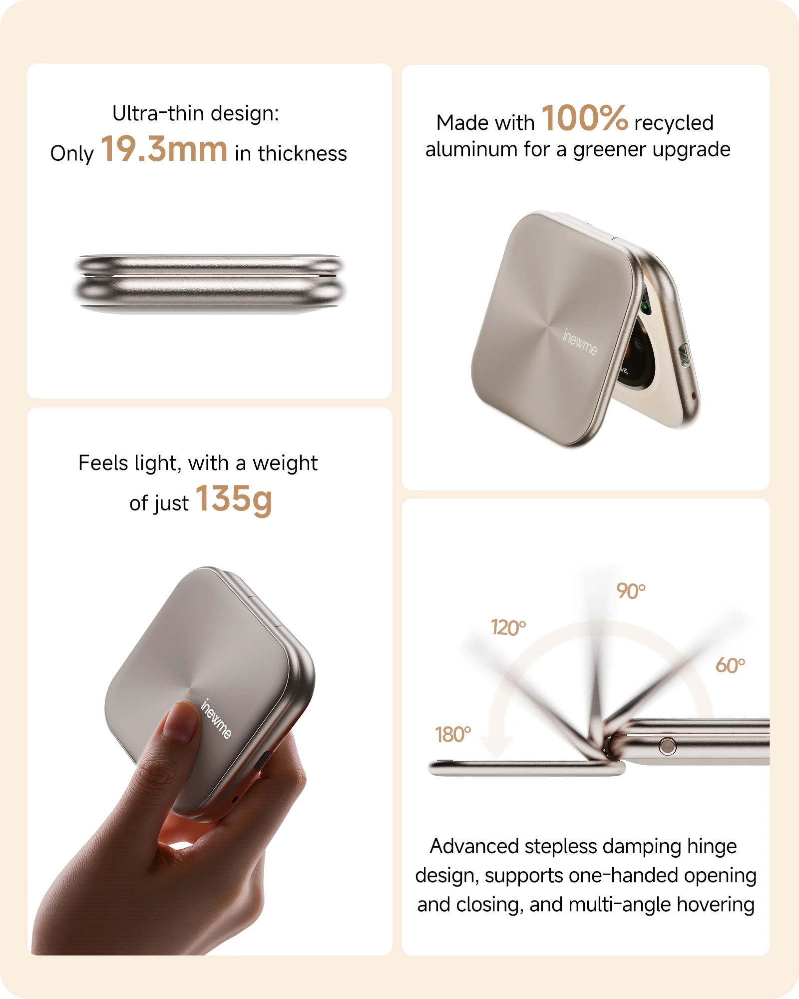 Ultra-thin body and damping hinge