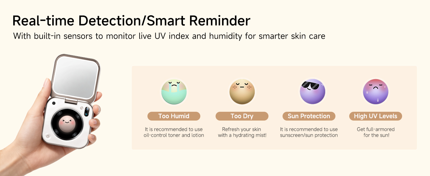 Real-time detection and smart reminders for skin care