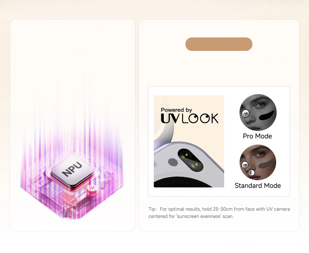 Advanced NPU chip paired with exclusive UV LOOK detection technology